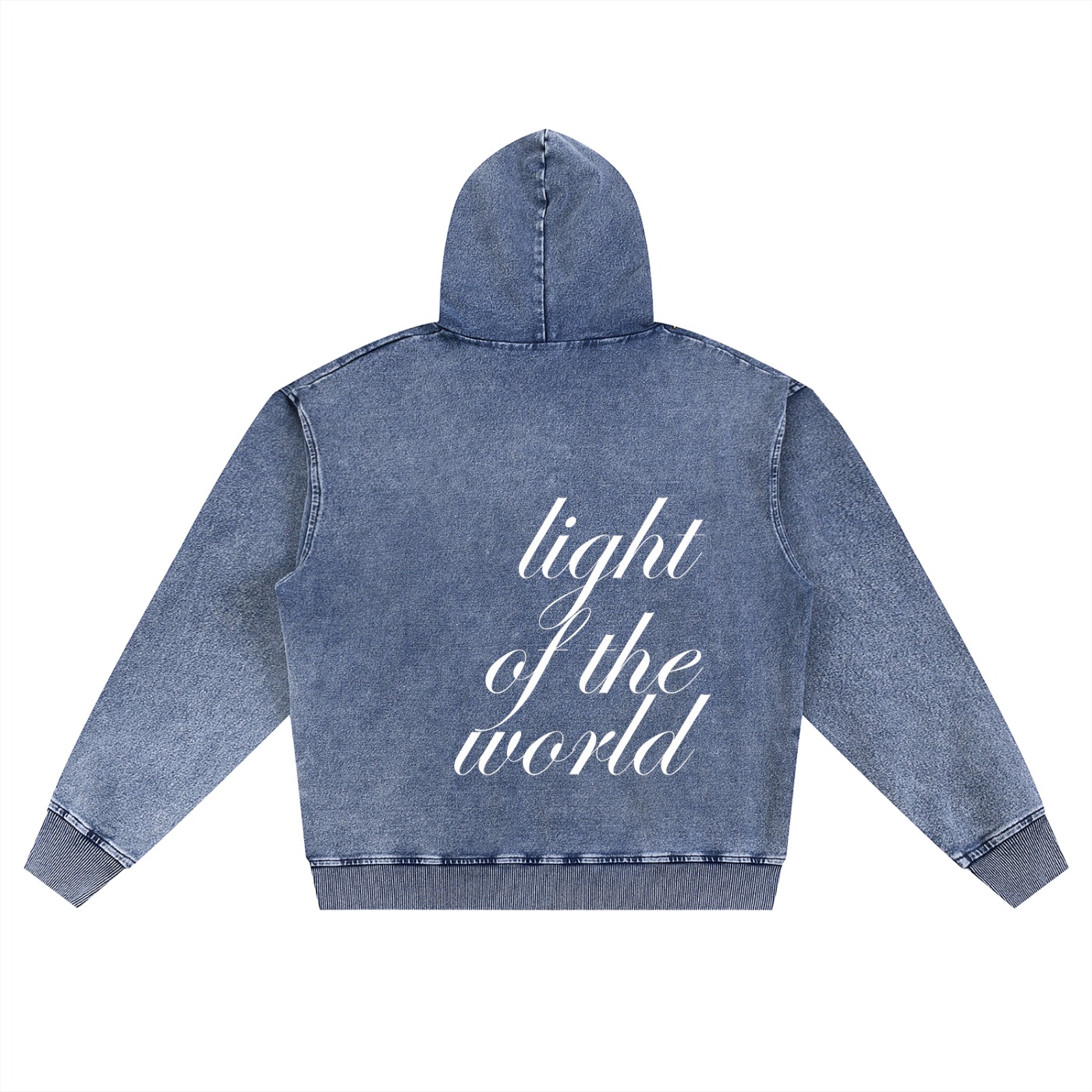 Matthew 5:14 Blue Unisex Zip-Up Hoodie