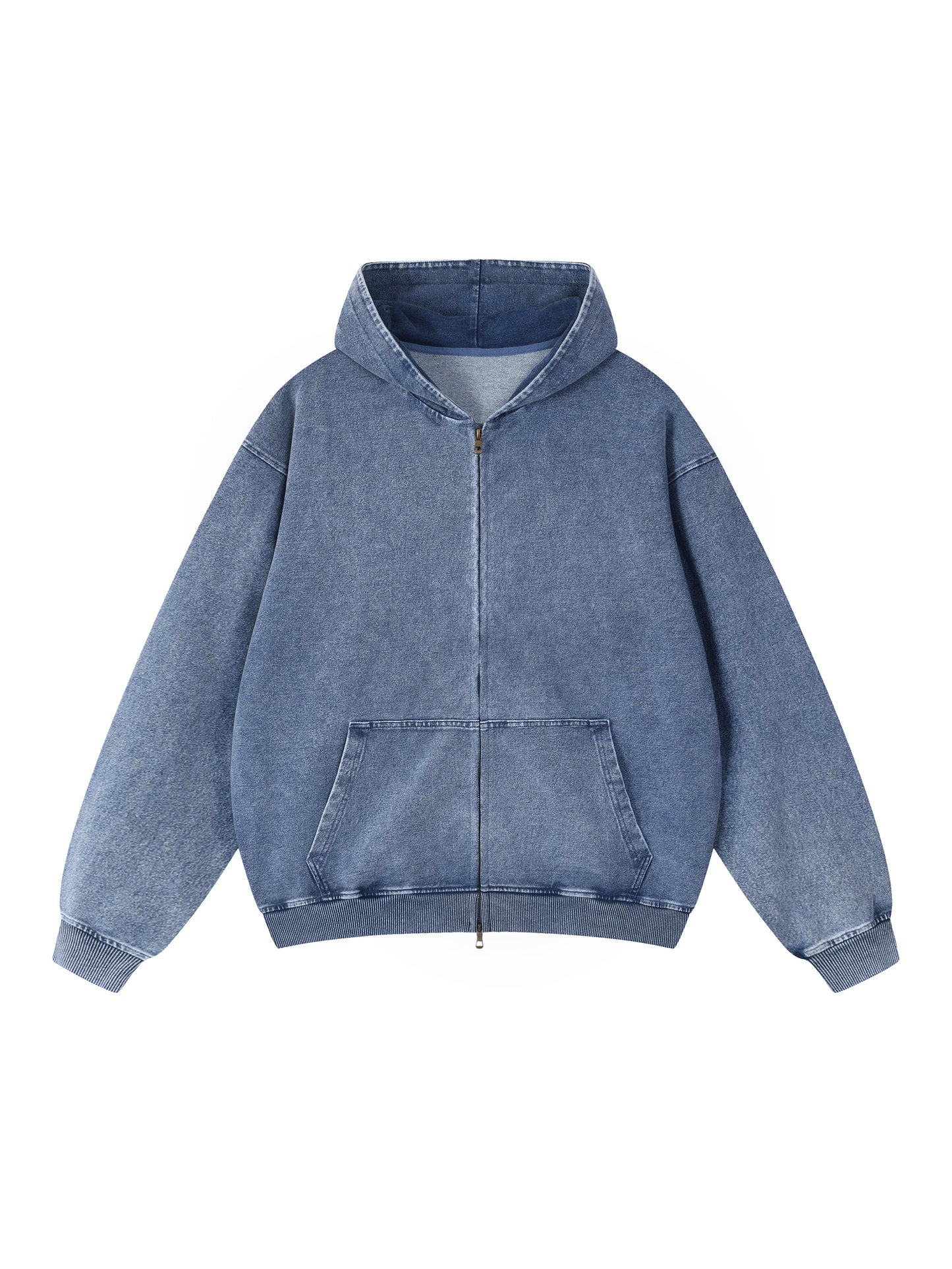Matthew 5:14 Blue Unisex Zip-Up Hoodie